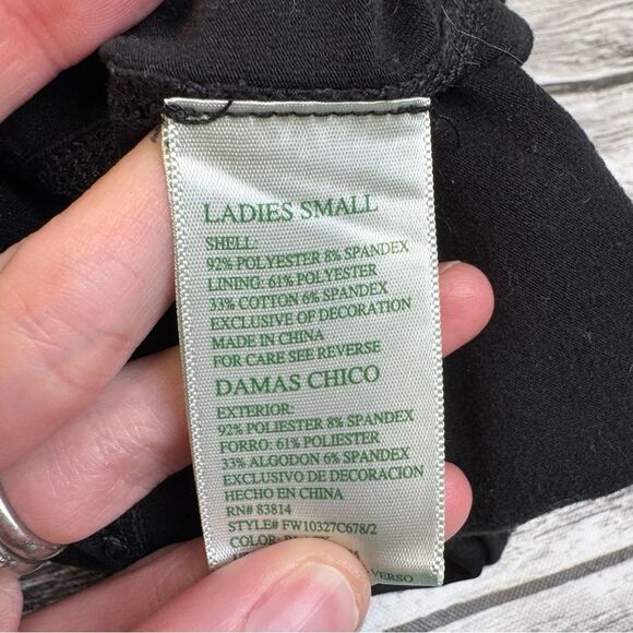 Tangerine Women's Black Athletic Mini Skirt S SM Small Zipper Pocket Mid Rise - Picture 8 of 12